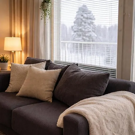 公寓 Modern 2br Near Oys Hospital, Sauna & Free Parking 奥卢